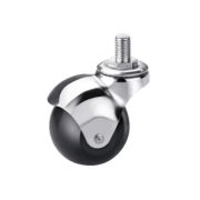 Колесо мебельное поворотное резиновое SCmt 20 40 мм с болтом