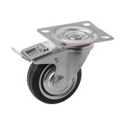 Колесо поворотное резина SCb 97 85 мм с тормозом (F)